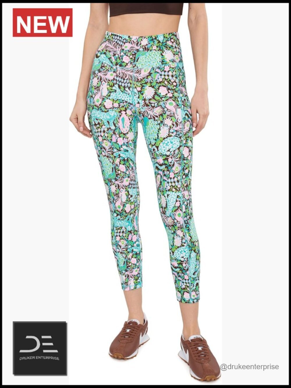 luxletic high rise midi leggings with pockets upf 50+ 24 inch inseam pull on